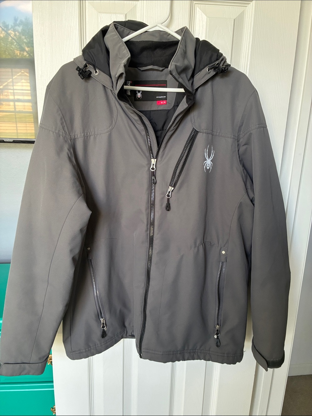 Spyder Men's Dark Gray Softshell Hooded Jacket